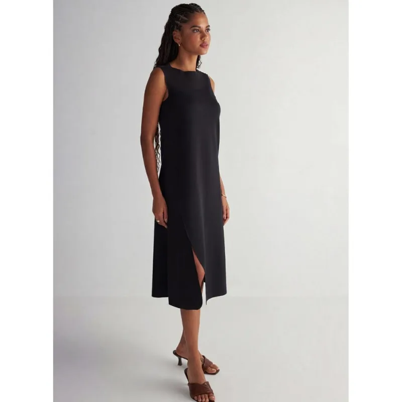 Vestido Midi Tailored Interlock Luxury 23668 Super Black 38