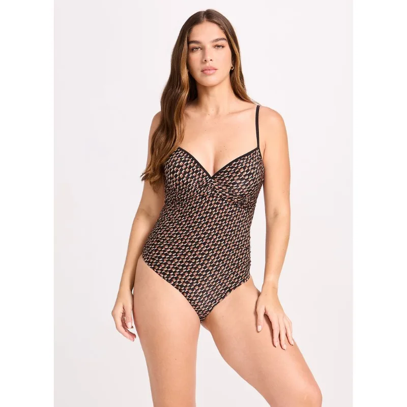 Maiô Costas Super Decotado Estampado 15072 Junco Pop M42