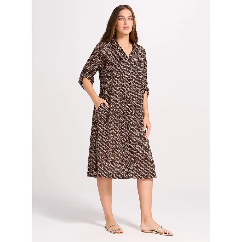 Camisão Midi Tricot Like Estampado 15883 Junco Pop GG