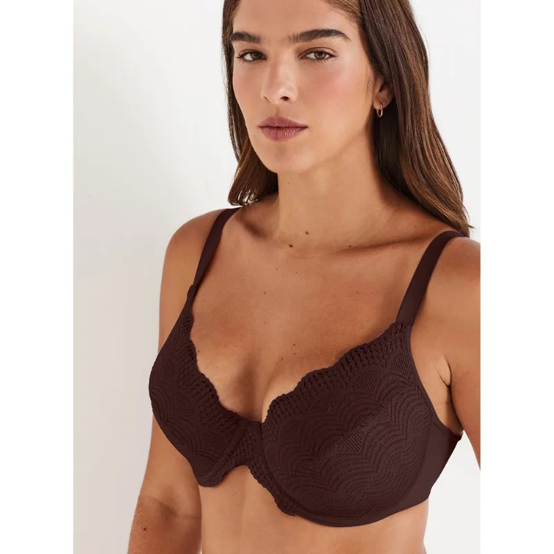Sutiã Super Lift com Bojo Manta Vellumare 57535 Tannat 42F