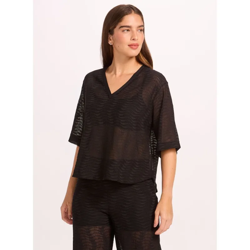 Blusa Ampla Laise 19612 Super Black G