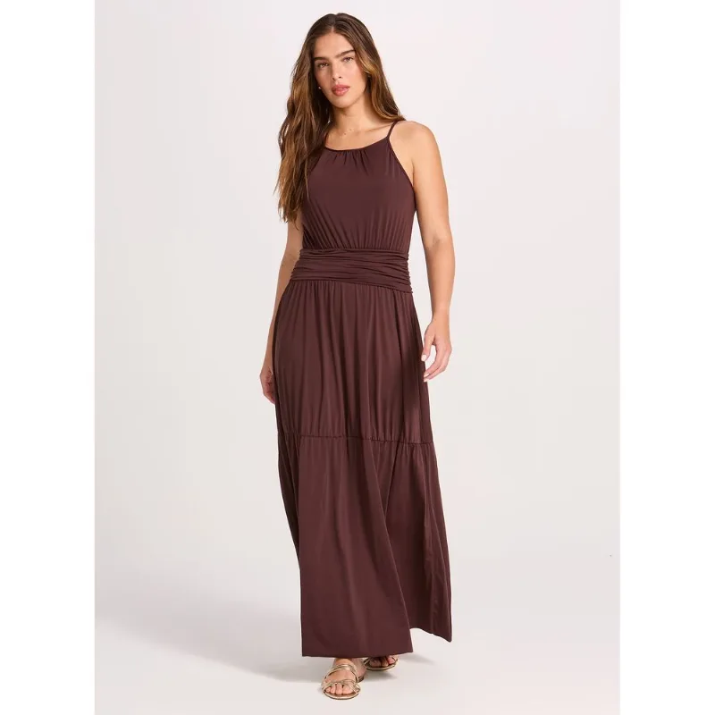 Vestido Alcinha Longo 23726 Argila G