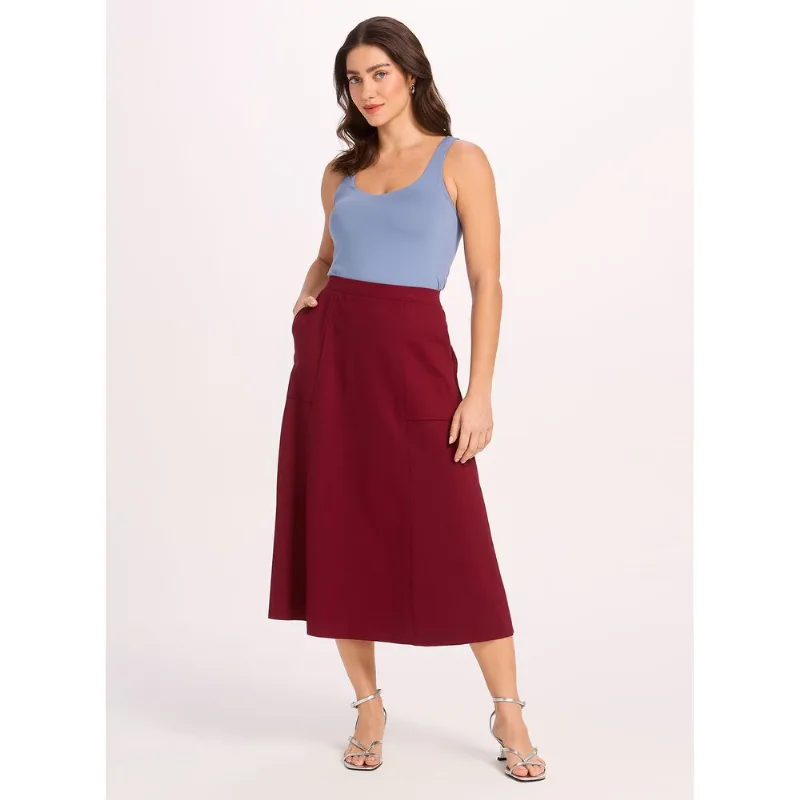 Saia Com Bolso 24675 Burgandy 40