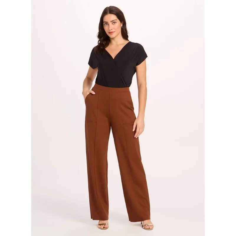 Calça Reta Interlock Luxury 20675 Castanho 38