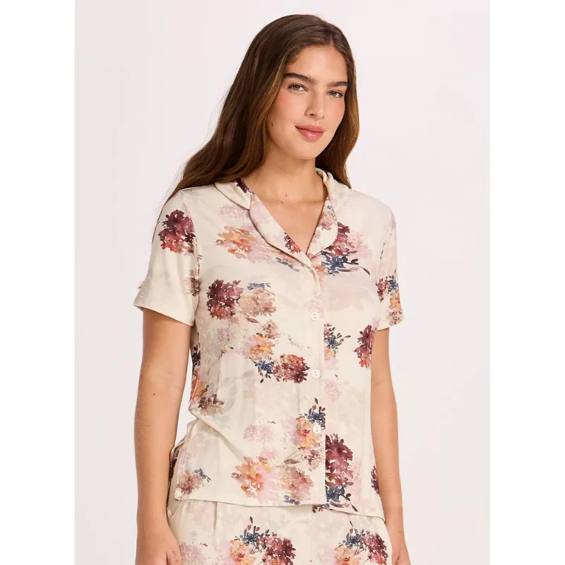 Blusa de Pijama Manga Curta Botões 28510 Atelier M