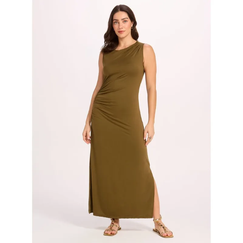 Vestido Drapeado Com Bojo 23989 Olive P