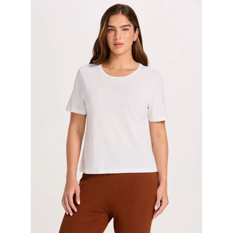 Camiseta de Algodão Manga Curta 21050 Branco P