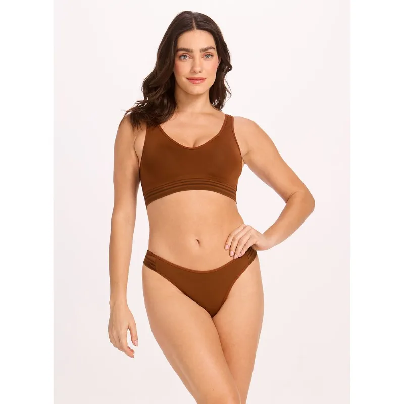 Calcinha Fio Dental Oxigênio Adaptive 50832 Castanho GG