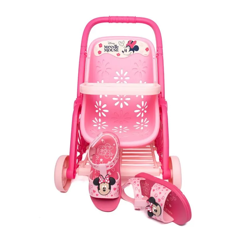 Sandália Infantil Grendene Minnie Papete Carrinho Rosa - 23
