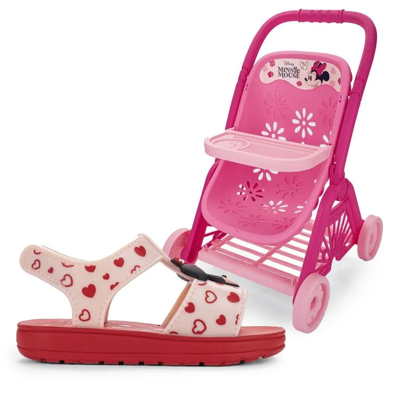 Sandália Grendene Disney Baby Time Infantil Vermelha 20