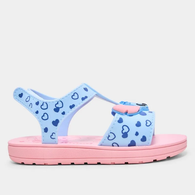 Sandália Grendene Kids Disney Baby Time Menina - Menina - Rosa+Azul