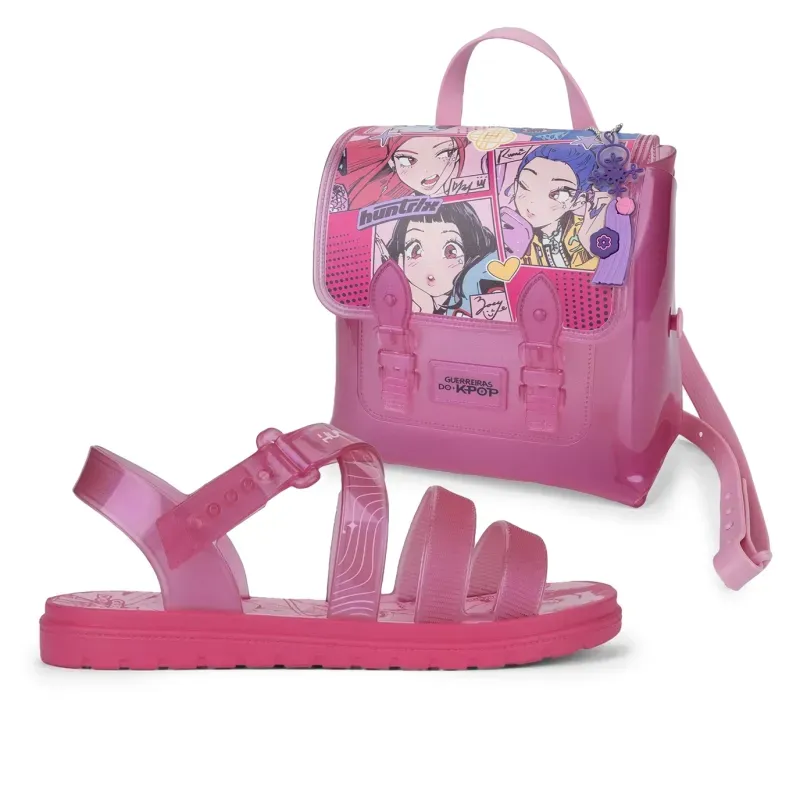 Sandália Grendene Casual Infantil Rosa Perolado 25