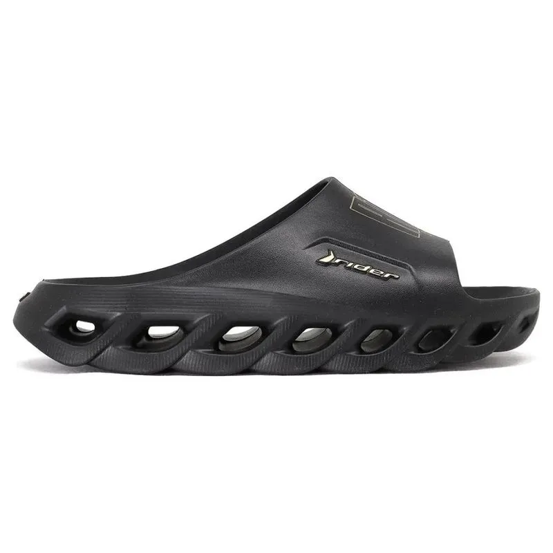 Chinelo Slide Rider R10 Ronaldinho Gaúcho Masculino Preto 41