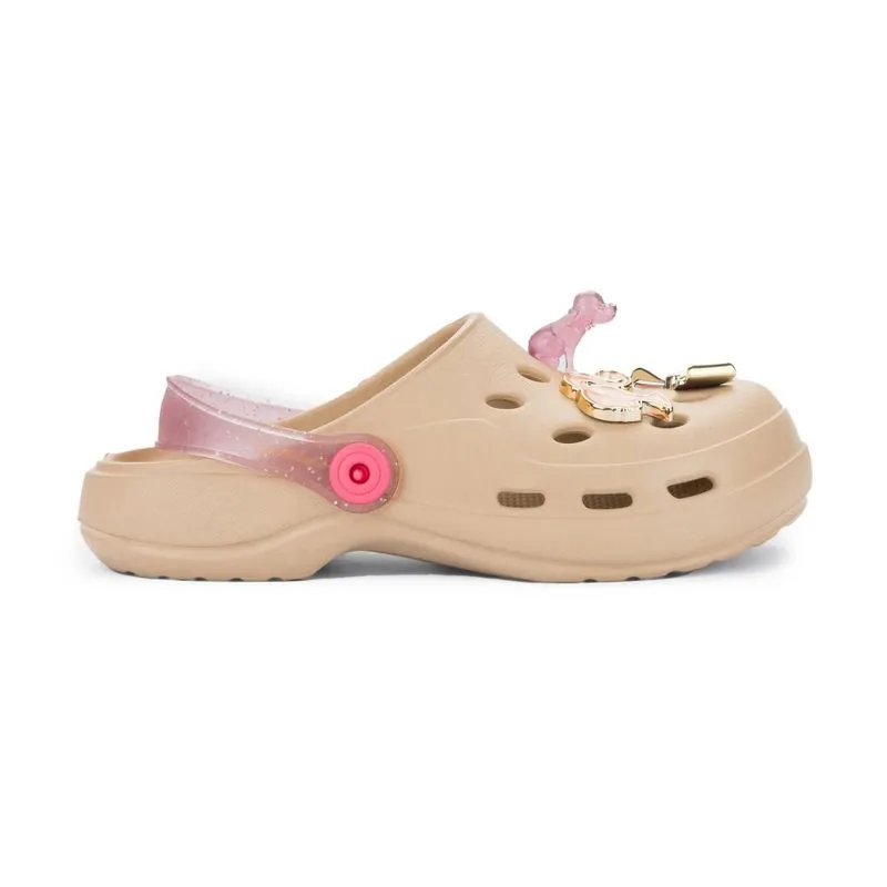 Babuche Casual Grendene Infantil Menina Bege 29