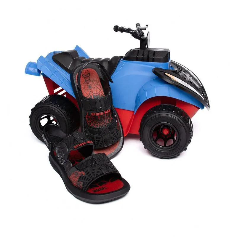 Sandália Infantil Grendene Homem-Aranha Preto/Vermelho - 29