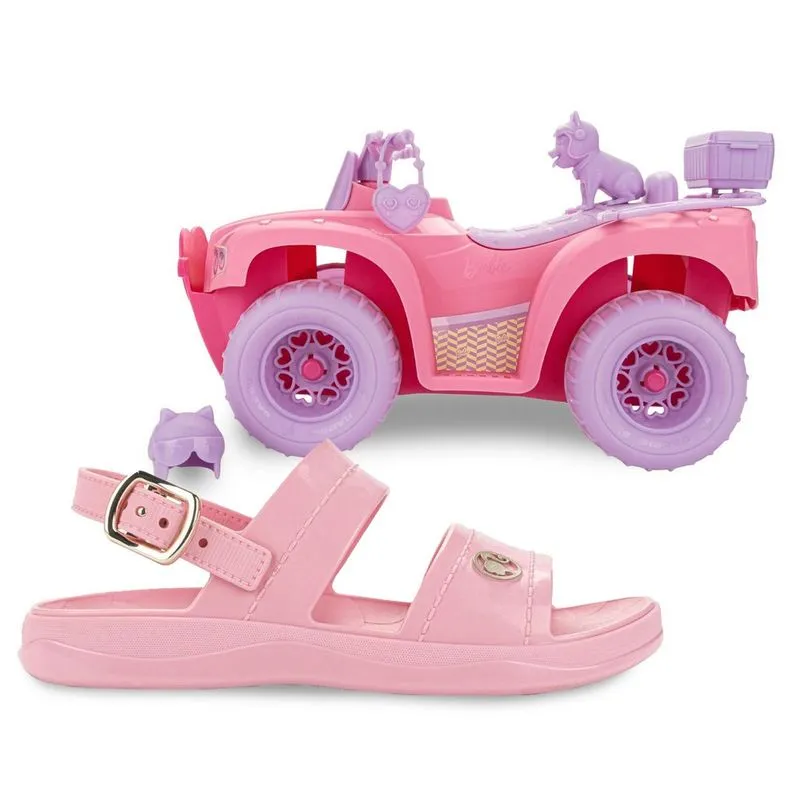 Sandália Grendene Barbie Infantil Rosa 28