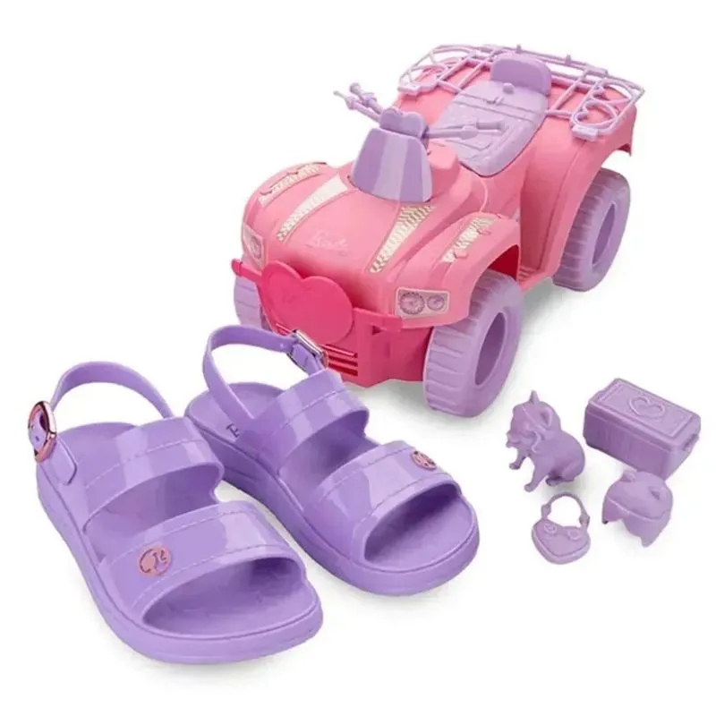 Papete Grendene Kids Barbie + Brinquedo Infantil Lilás 23