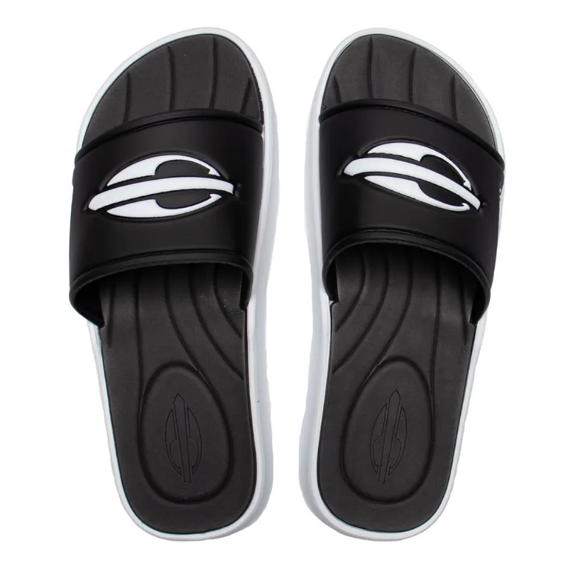 Chinelo Masculino Mormaii Quiver Slide Preto/Branco - 42