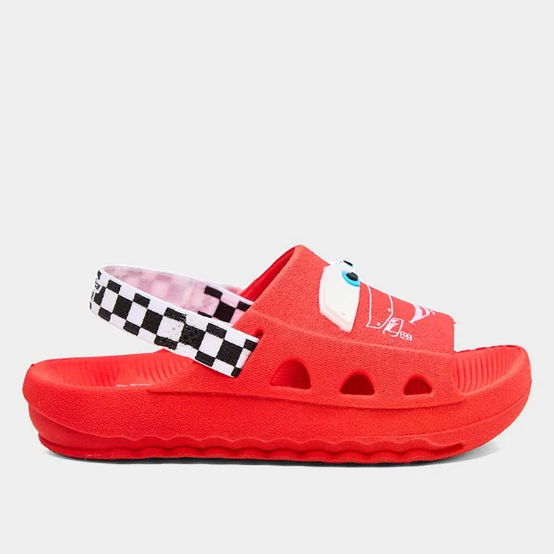Sandália Infantil Grendene Kids Babuche Gaspea Baby Masculina - Menino - Vermelho+Branco