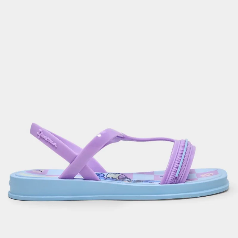 Chinelo Infantil Grandene Ipanema Disney Lovely Sand Menina - Menina - Azul+Lilás