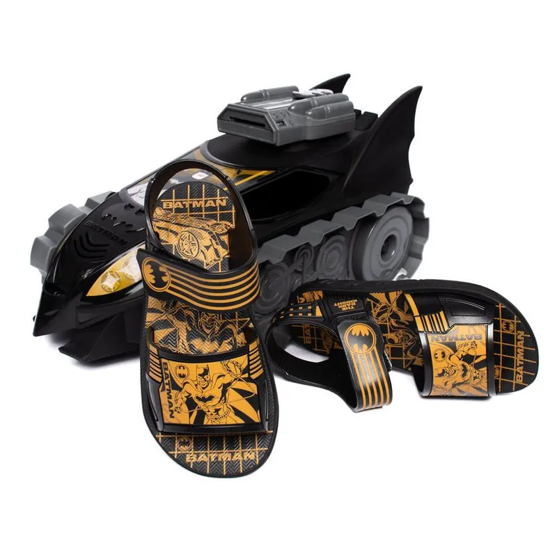 Sandália Infantil Grendene Batman Batmóvel Preto/Amarelo - 29