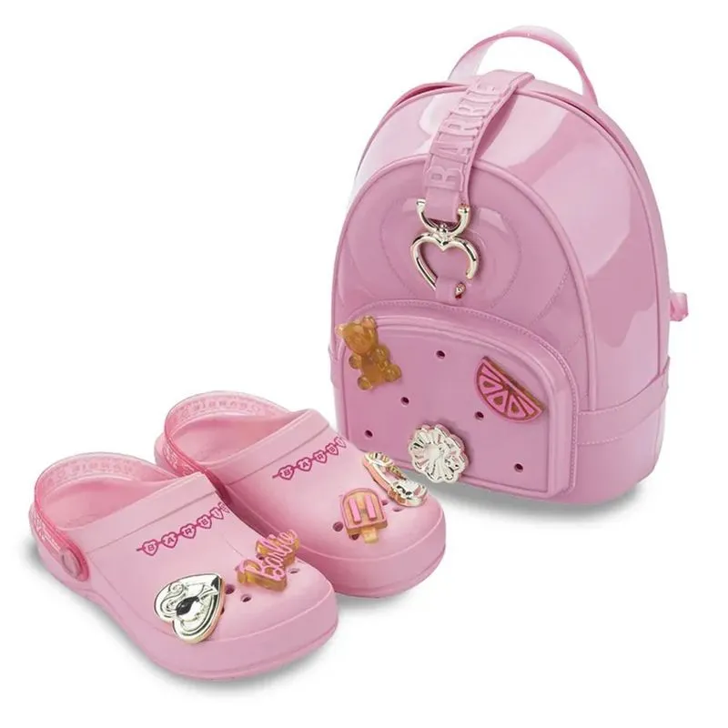 Babuche Grendene Kids Barbie + Mochila Infantil Rosa 23