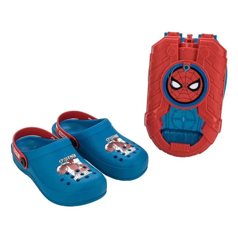 Babuche Grendene Kids Homem Aranha Infantil Azul + Acessório 28