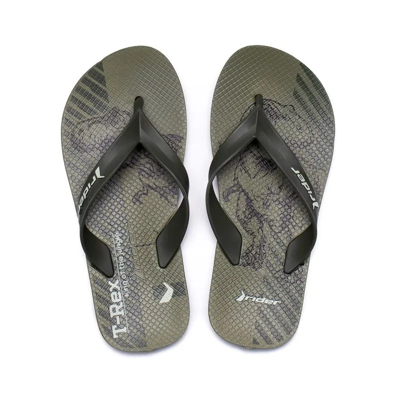 Chinelo Infantil Rider Feel T-Rex Casual Verde/Preto - 29