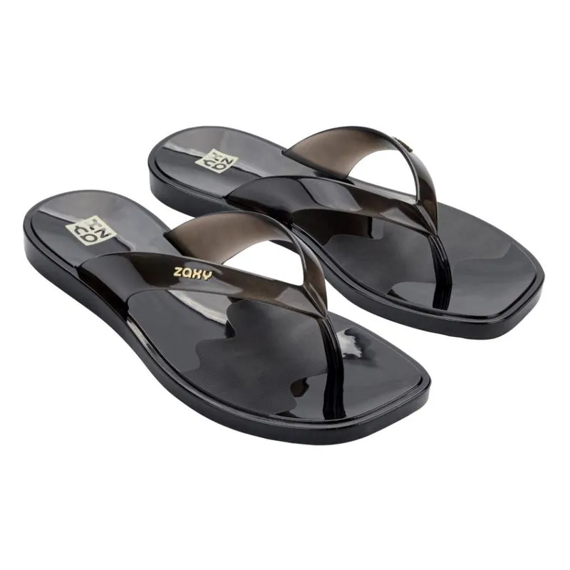Chinelo de Dedo Feminino Jelly Zaxy Preto 39/40