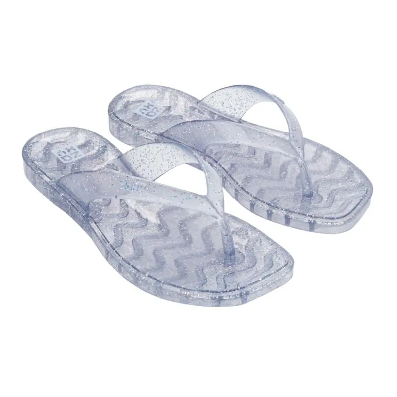 Chinelo de Dedo Feminino Jelly Zaxy Transparente com Gliter 37