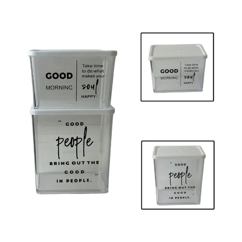 Kit 2 Potes Herméticos Organizadores Alimentos 370ml E 615ml