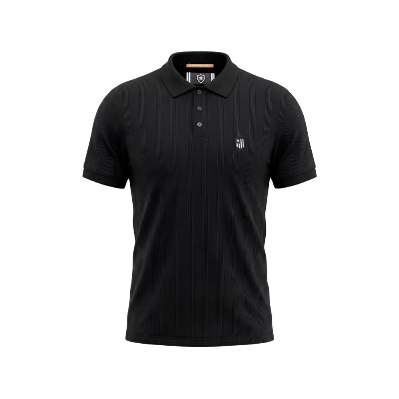 Polo Fio Tinto Escudo Botafogo Preto - G