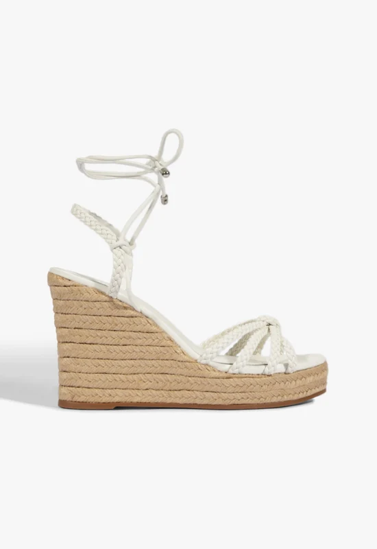 Adele Wedge Sandal 10.5 / White / Synthetic