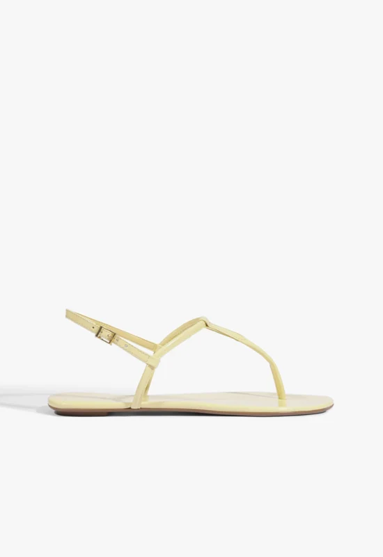 Elsha Flat Sandal 7.5 / New Yellow / Patent Synthetic