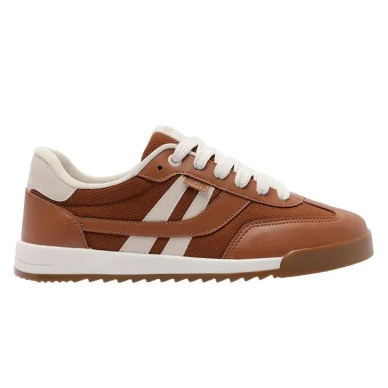 Tênis Casual Feminino N°35 Anacapri Retro-A Marrom E Branco (MP)