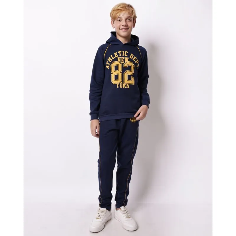 Calça Moletom Juvenil Jogger com Estampa 1982 Marinho 14