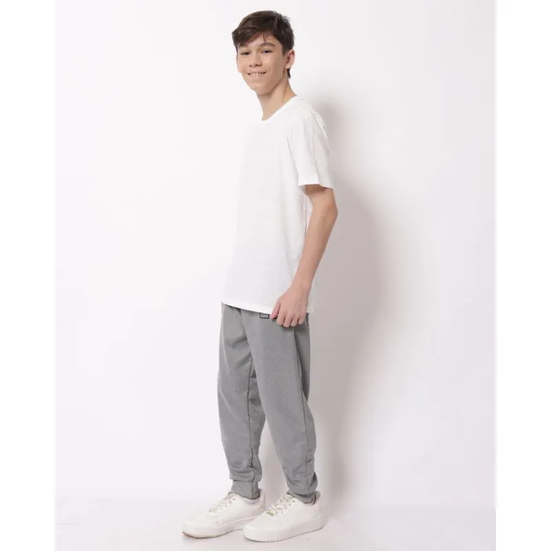 Calça Juvenil Helanca Jogger Estampa New York Cinza 8