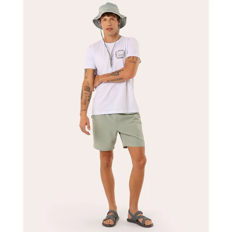 Bermuda Surf Masculina Microfibra Lisa Verde PP