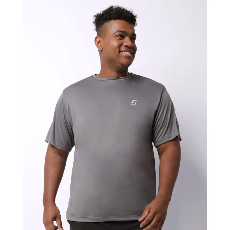 Camiseta Esportiva Plus Size Masculina Fitter Cinza G4