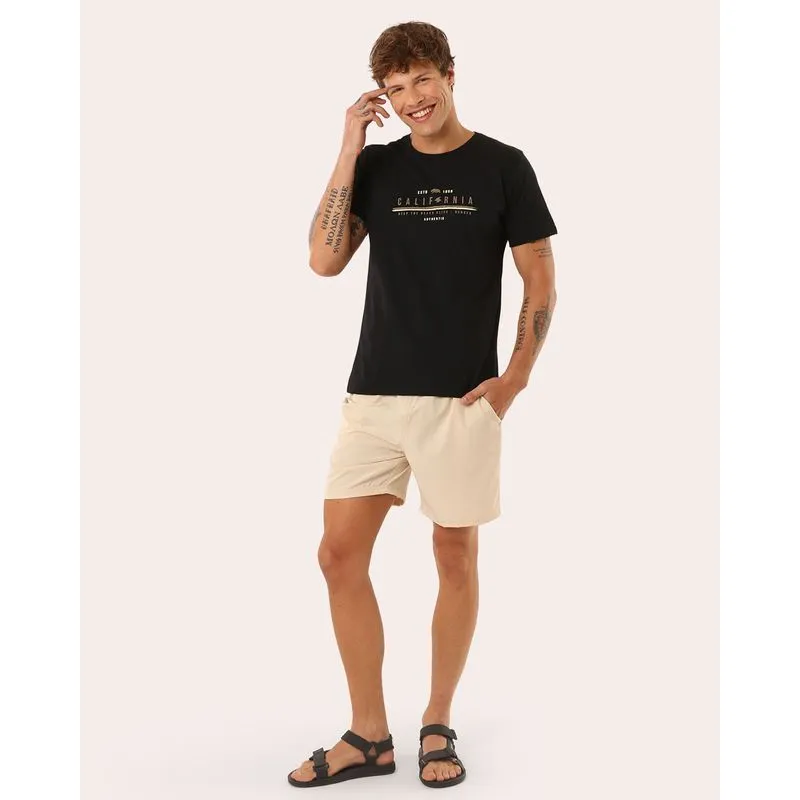 Bermuda Surf Masculina Microfibra com Bolsos Bege PP