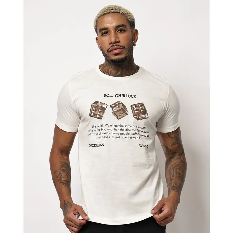 Camiseta Masculina Algodão com Estampa Manga Curta Off White G