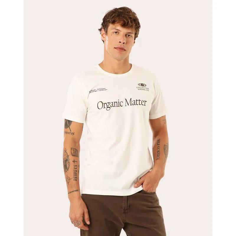 Falta mode - Camiseta Masculina Algodão Organic Off White M