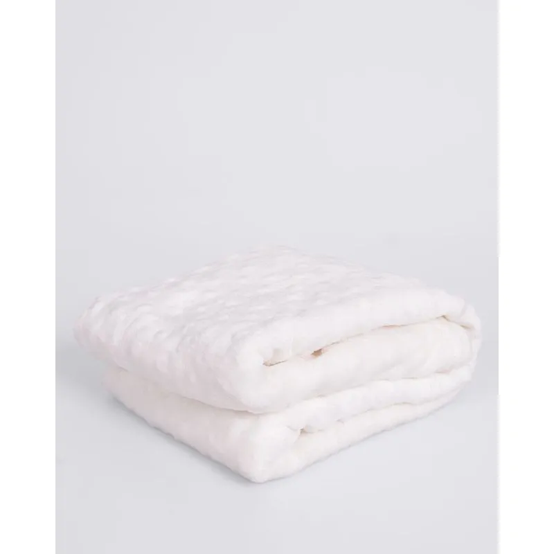 Manta Bebê Atlântica 90cm x 110cm Microfibra Texturizada Off White UN