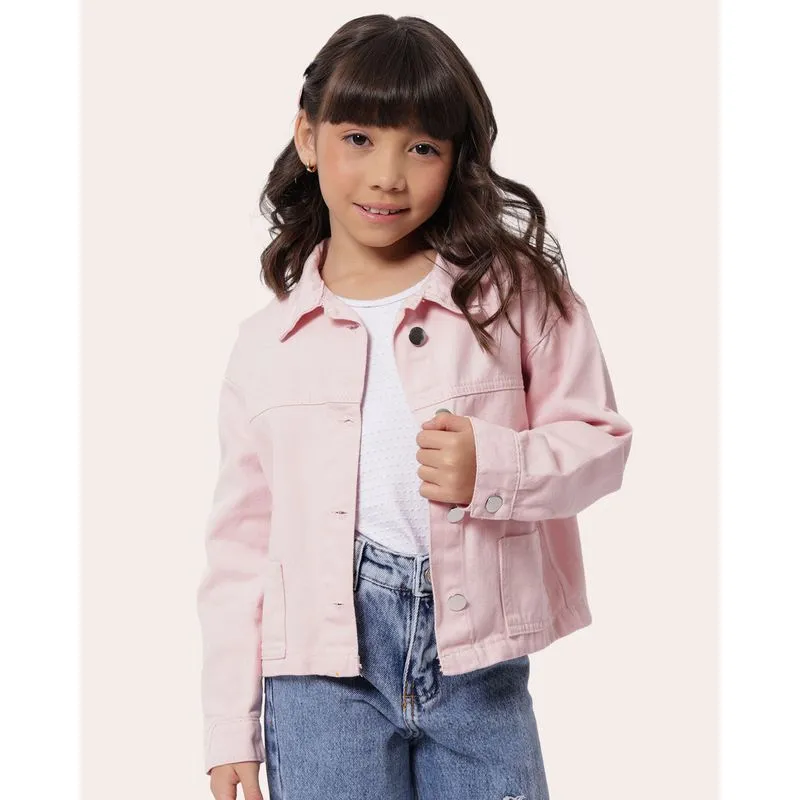 Jaqueta Sarja Infantil Rosa 4