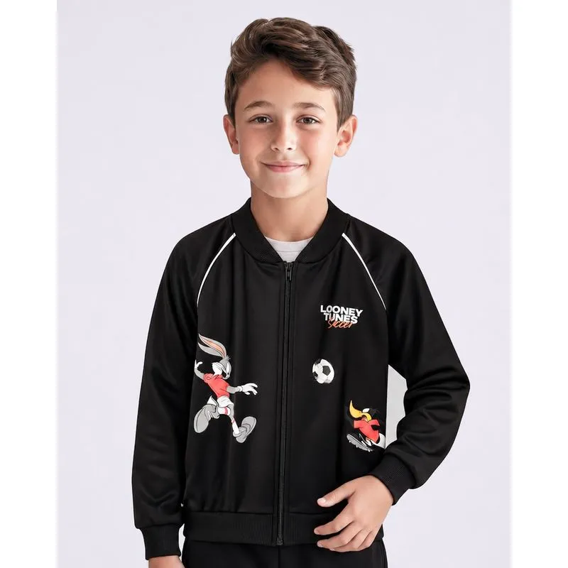 Jaqueta Infantil Helanca Looney Tunes Preta 6