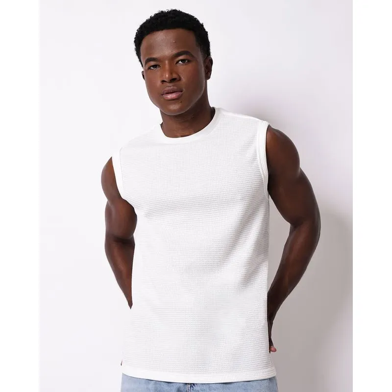 Regata Machão Masculina Texturizada Off White GG
