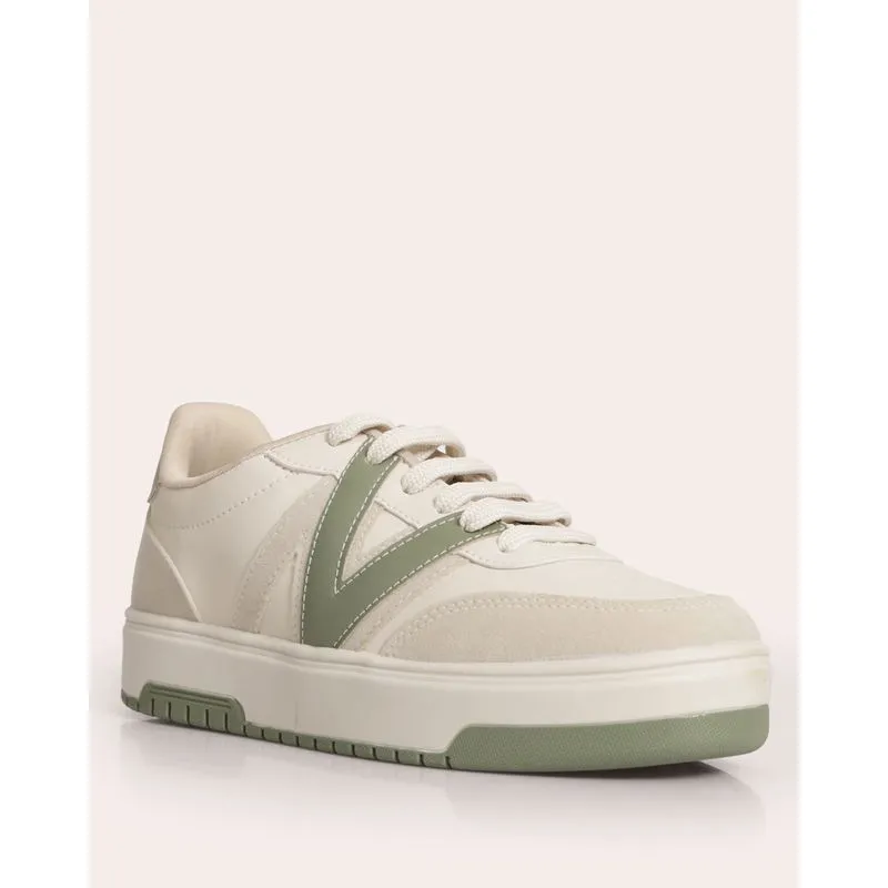 Tênis Feminino Donatta Casual com Recortes Bege 36