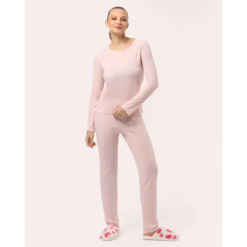 Pijama Longo Feminino Ribana Rosa G
