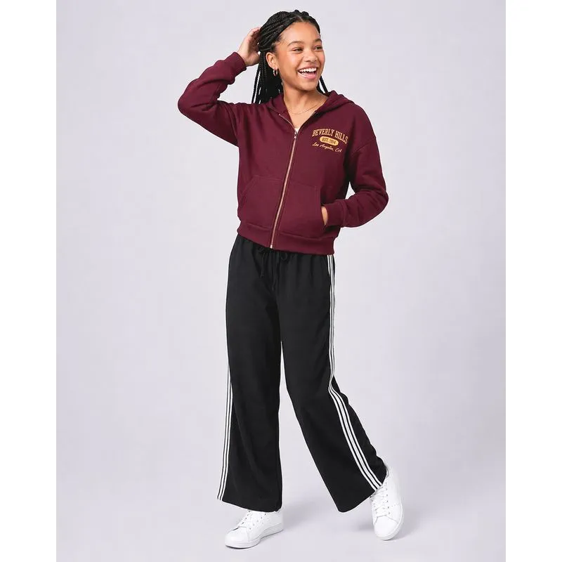 Calça Juvenil Reta Friso Preta 10