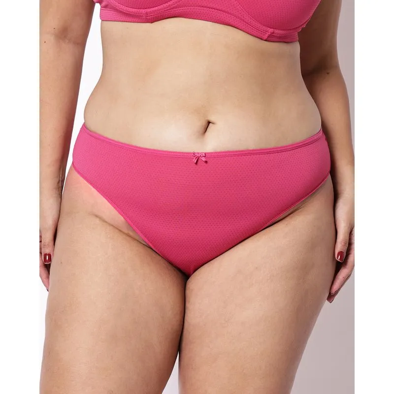 Calcinha Tanga Plus Size Feminina Texturizada Rosa 34